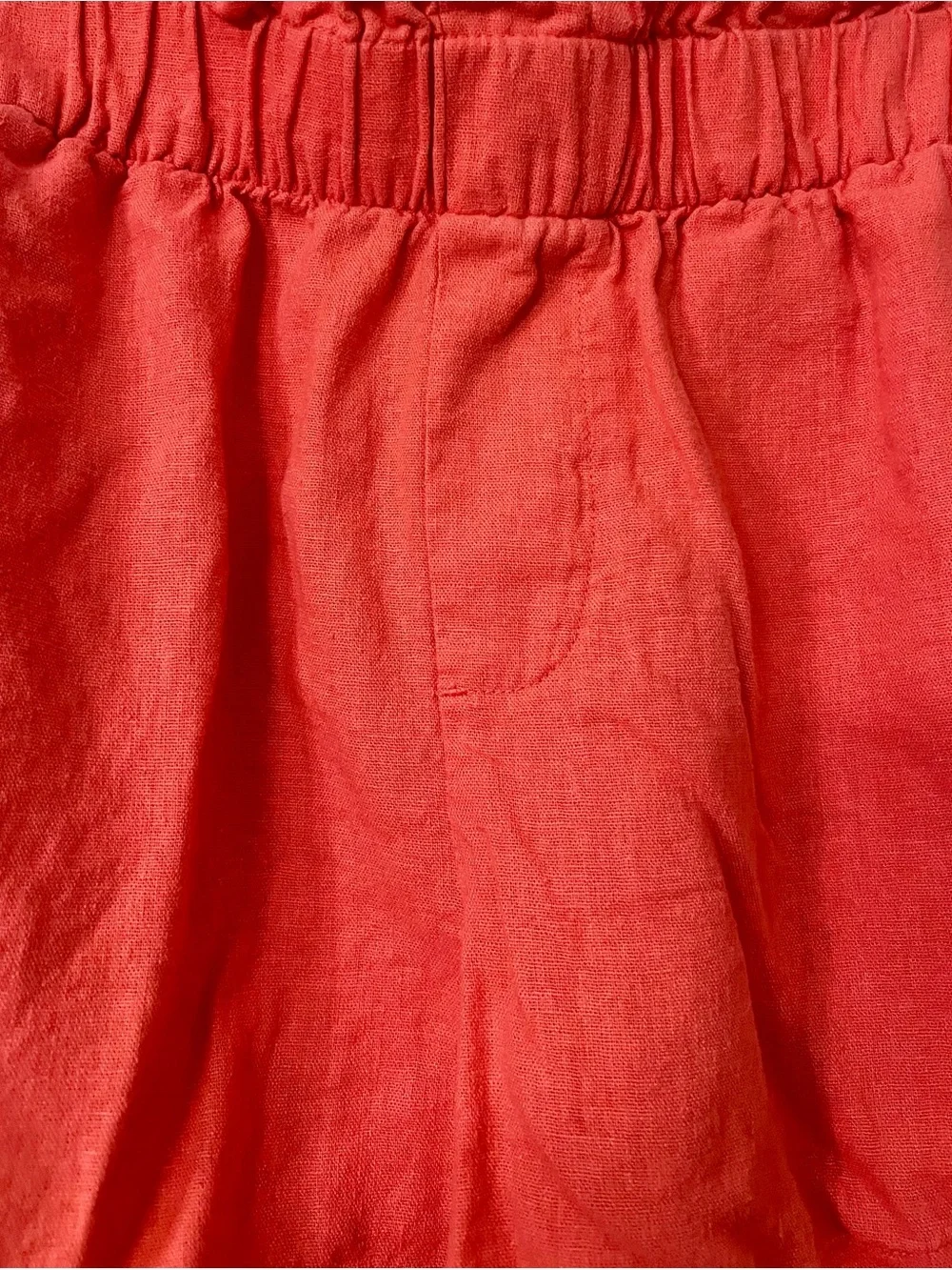 a new day Coral High-Waist Elastic Linen-Blend Shorts - Picture 2 of 7